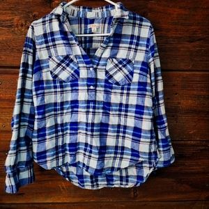 Blue and Light Blue Flannel